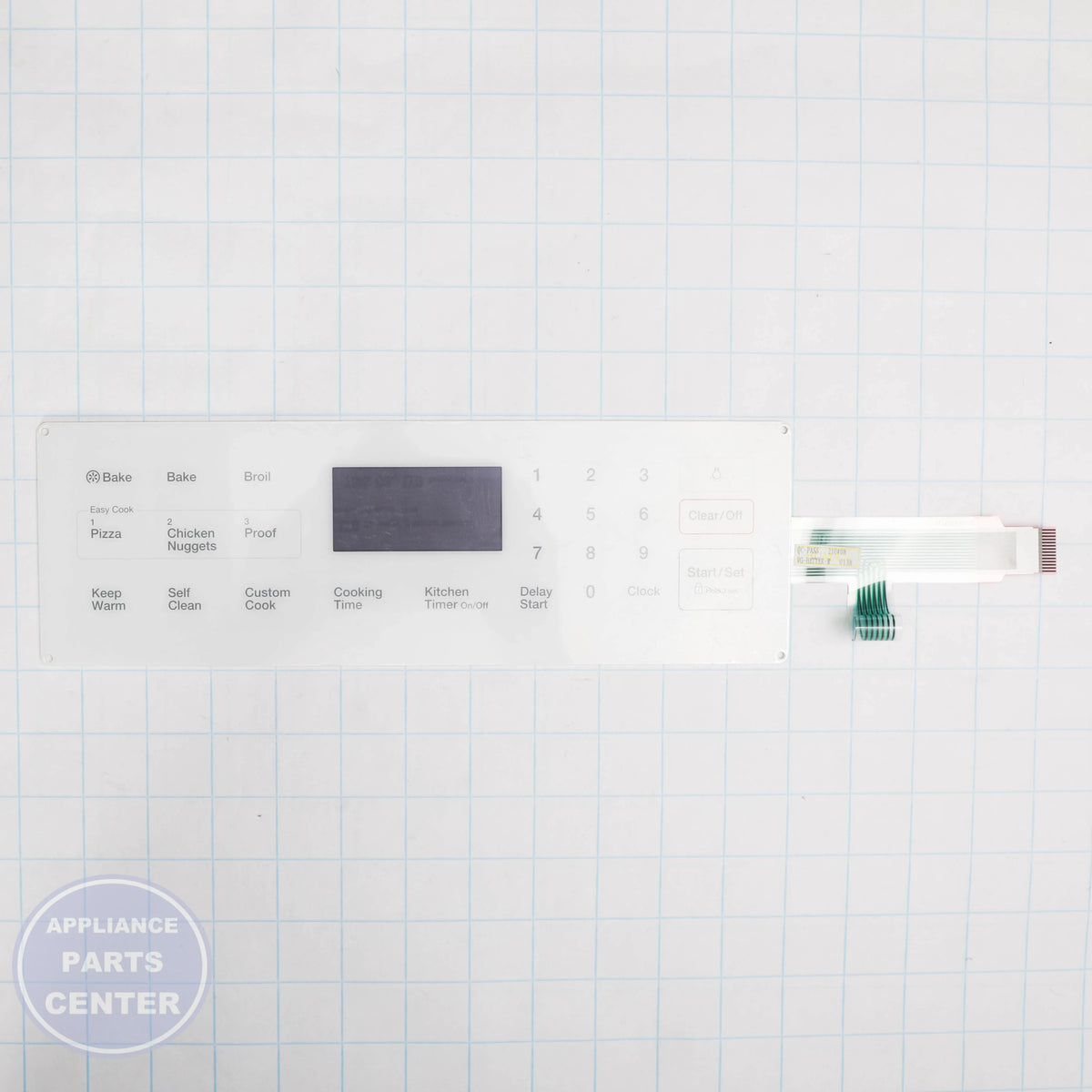 SWITCH-MEMBRANE(GOOD);PC,200-700,WHITE,5 - Side view with precise technical specs