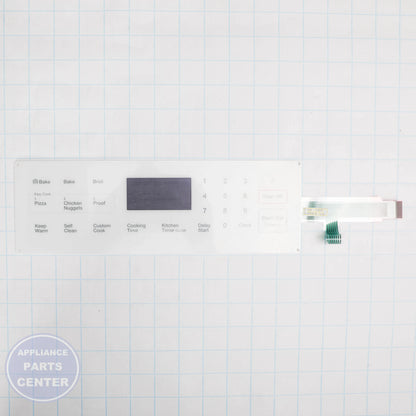 SWITCH-MEMBRANE(GOOD);PC,200-700,WHITE,5 - Side view with precise technical specs