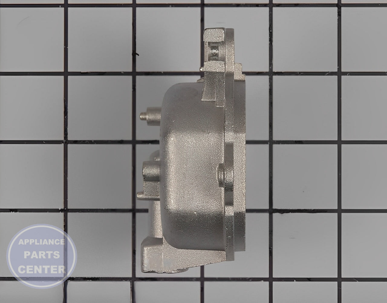 Surface Burner Orifice Holder DG62-00058A - Side view with precise gas control measurements