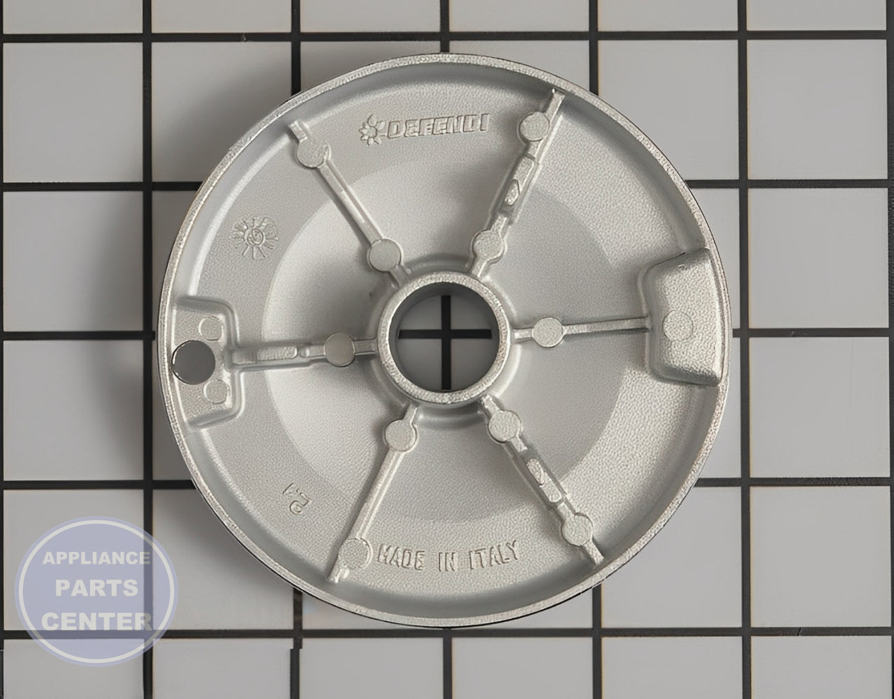 Surface Burner Base DG62-00074C - Detailed view of gas control valve