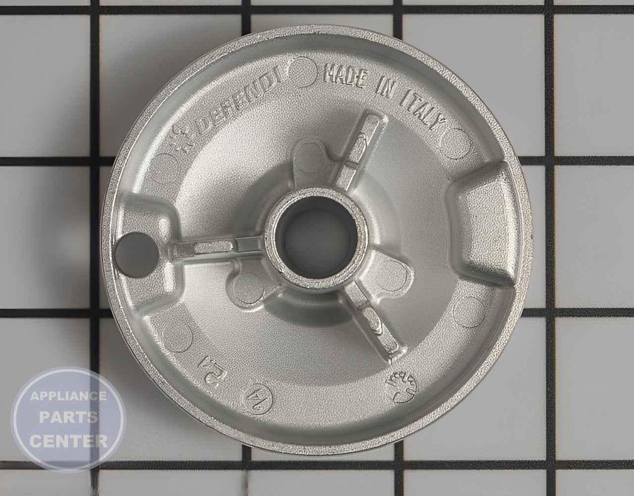 Surface Burner Base DG62-00075B - Side view with 6-inch burner specs
