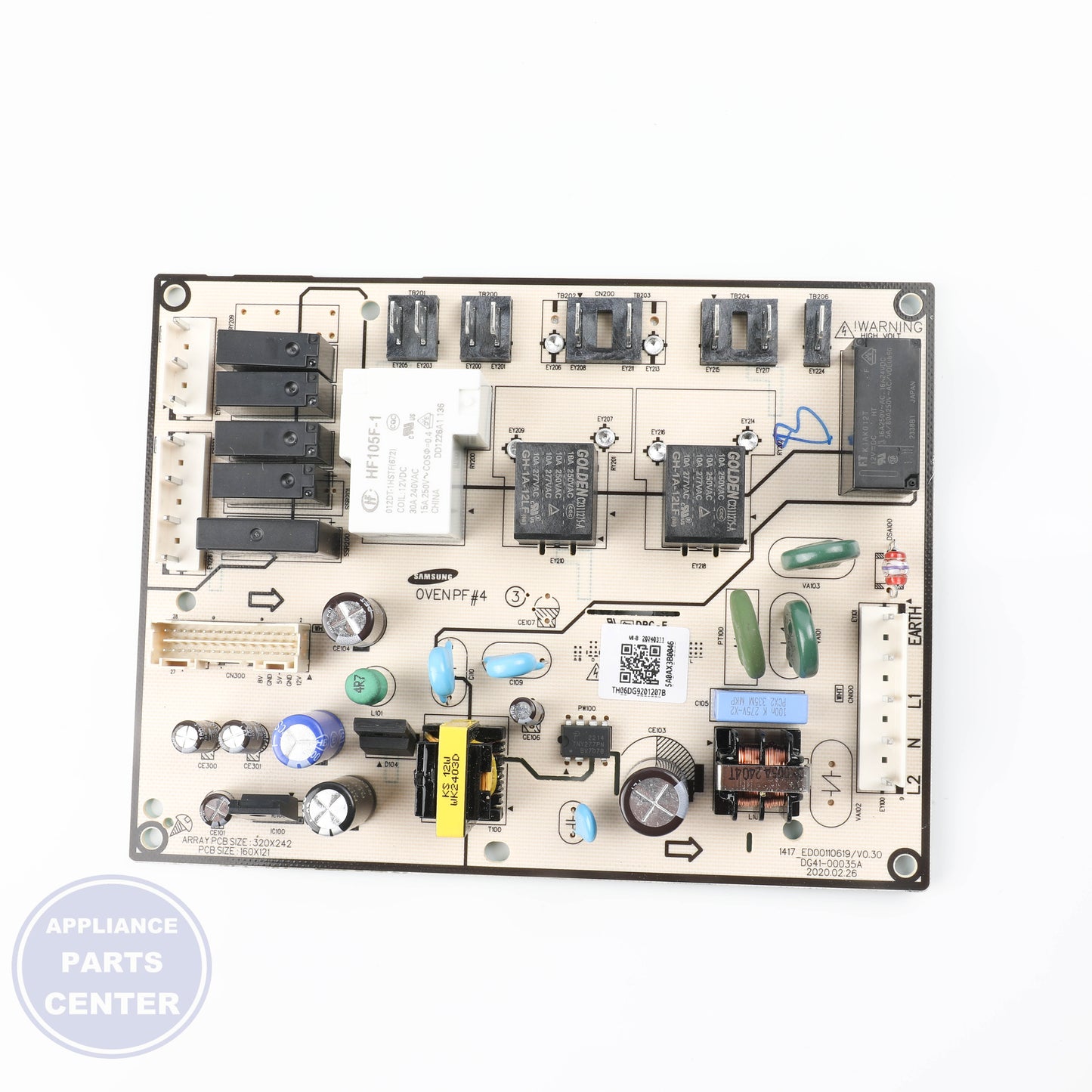 SAM ASSY PCB MAIN;OVEN PF4,NX9000T,160X121MM - Detailed view of high-quality main PCB