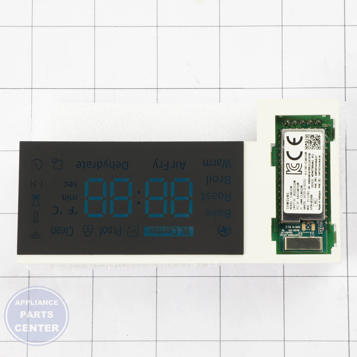 ASSY PBA MODULE-DISPLAY;T-FS_DISPLAY,NE/ DG92-01232A - Side view with precise technical specs