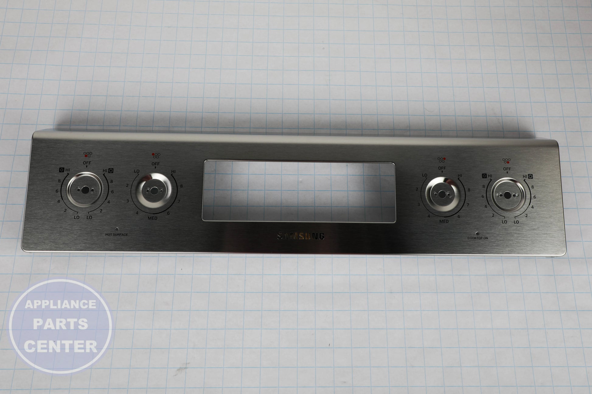 ASSY CONTROL PANEL SUB DG94-00611C - Side view with touchpad measurements