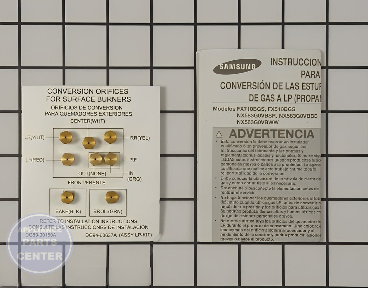 Samsung ASSY-LP KIT;FX710BGS/XAA,V1-BEST DG94-00637A - Main view showing gas burner assembly for Samsung FX710BGS/XAA,V1-BEST