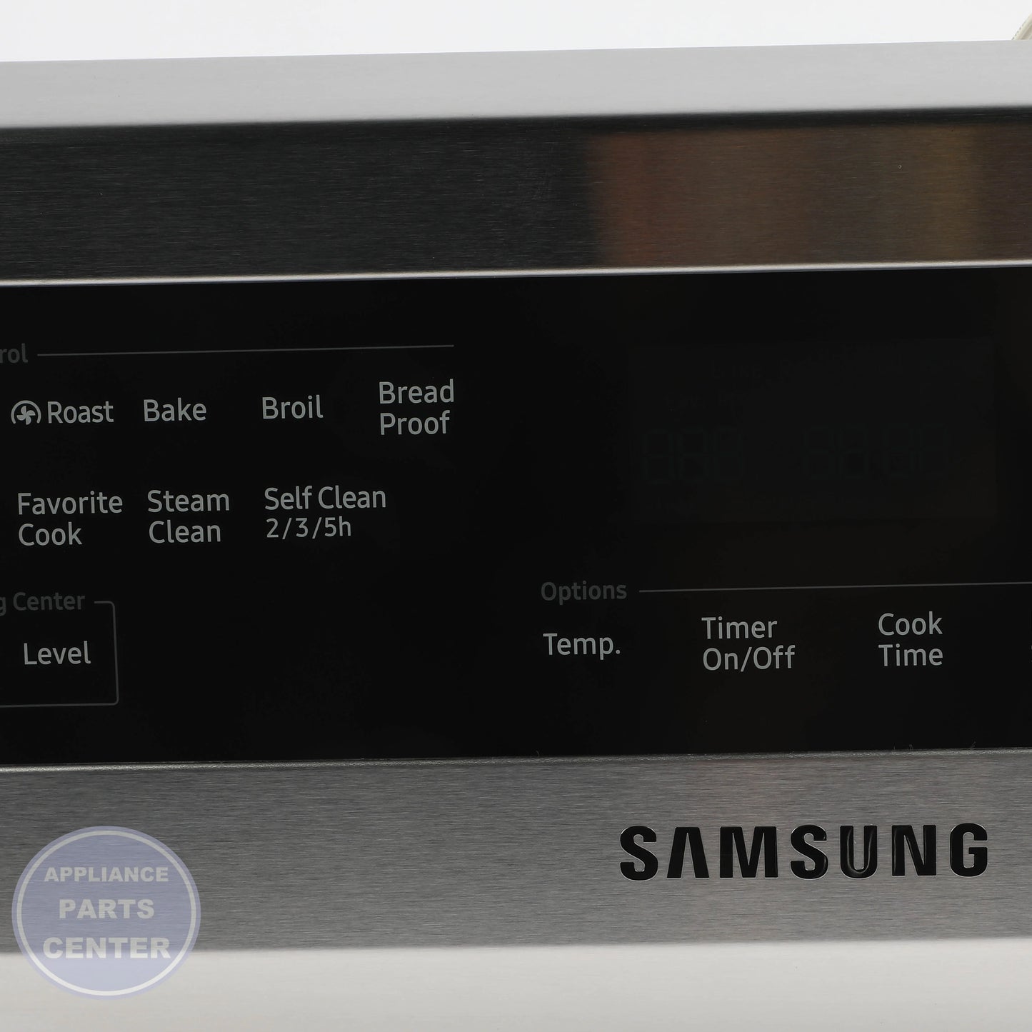 Samsung ASSY CONTROL PANEL DG94-02375A - Installation in NE59N6630SS showing mounting points