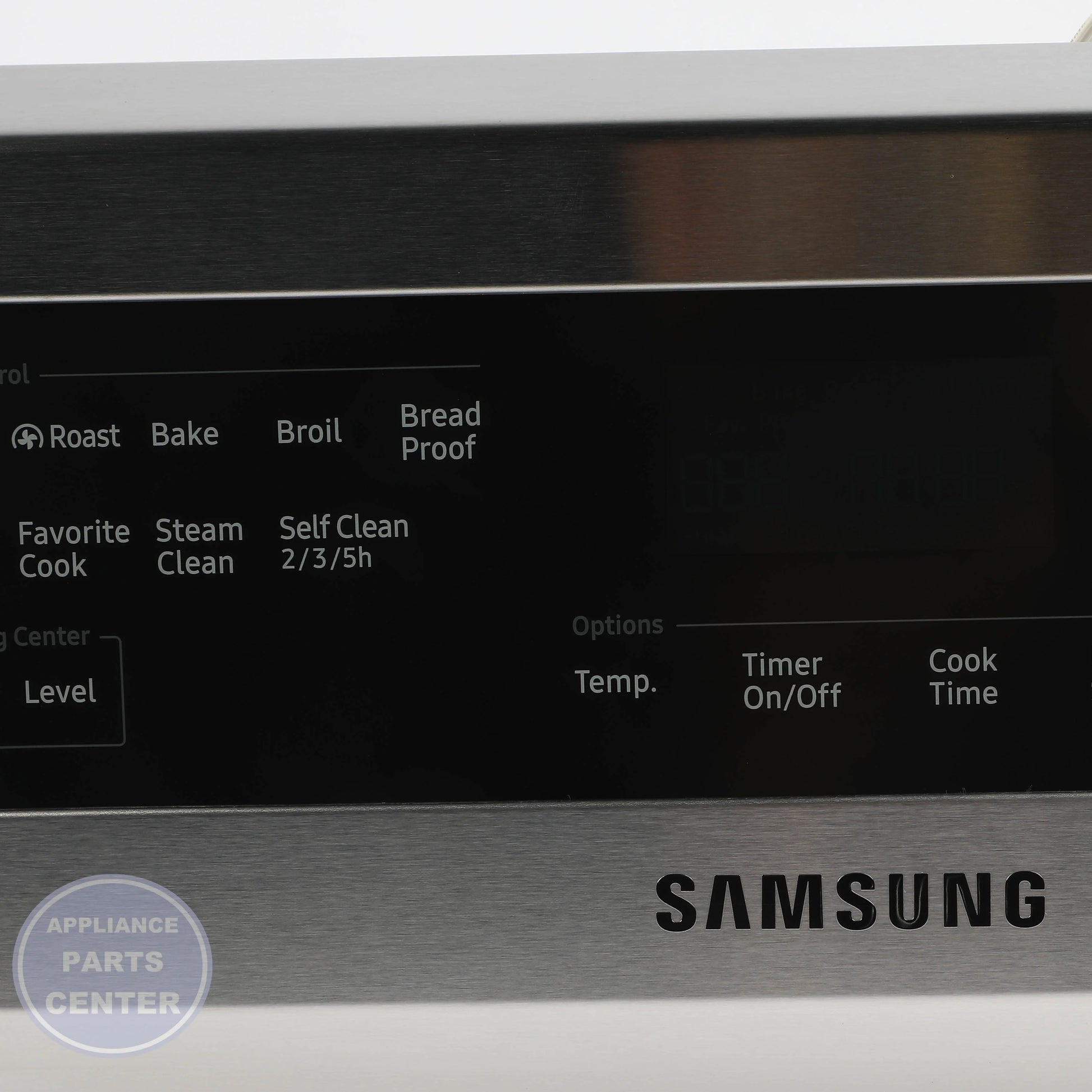 Samsung ASSY CONTROL PANEL DG94-02375A - Installation in NE59N6630SS showing mounting points