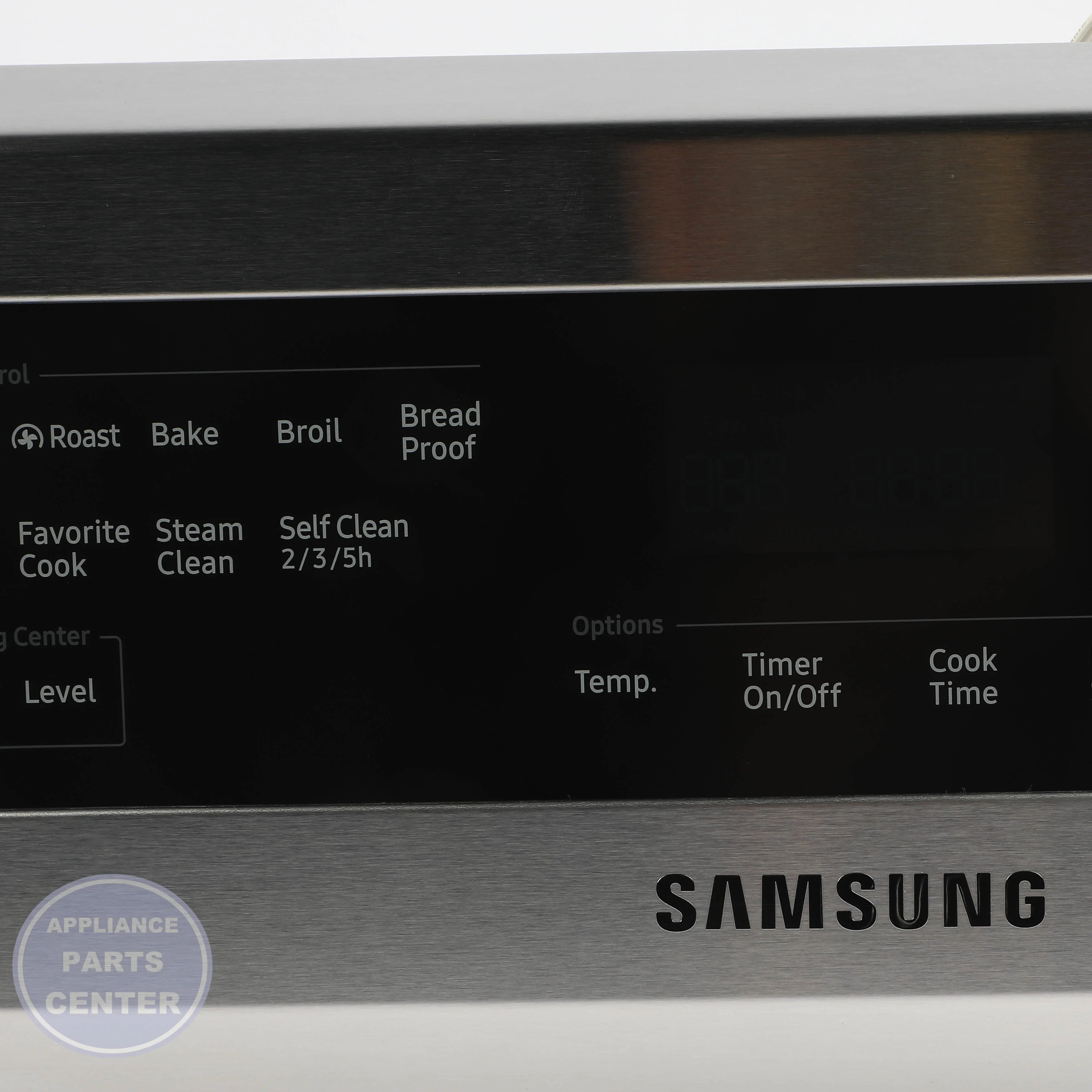 Samsung ASSY CONTROL PANEL DG94-02375A - Installation in NE59N6630SS showing mounting points