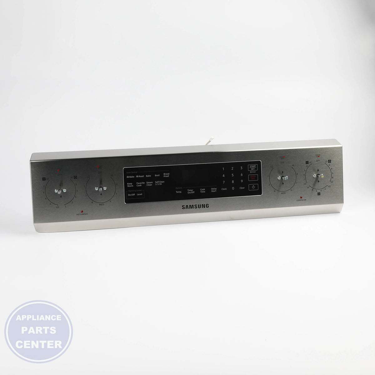 Samsung ASSY CONTROL PANEL DG94-02375A - Installation in NE59N6630SS showing mounting points