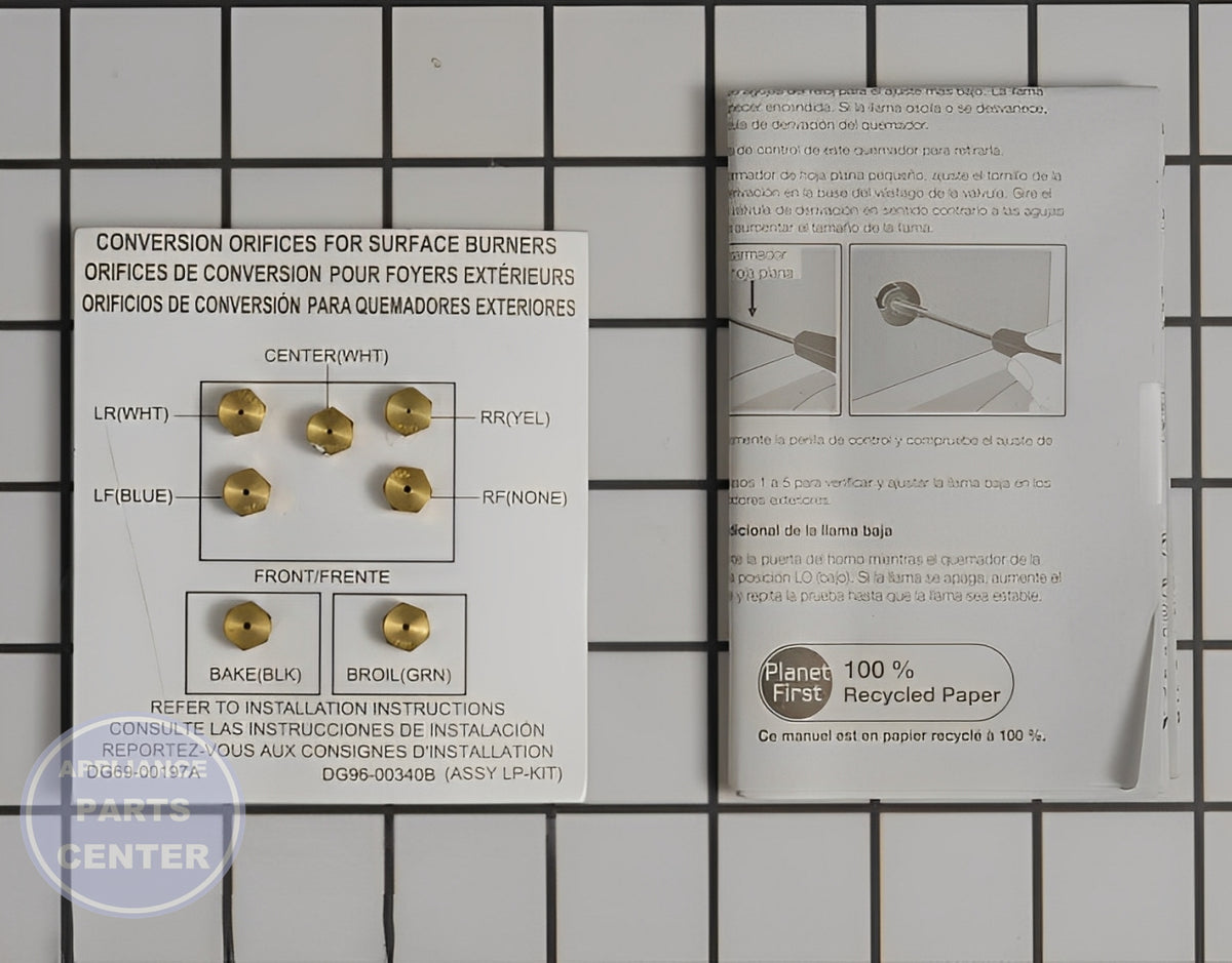 SAMSUNG RANGE OVEN LP CONVERSION KIT ASSEMBLY DG96-00340B - Main view showing efficient LP gas functionality for SMG models