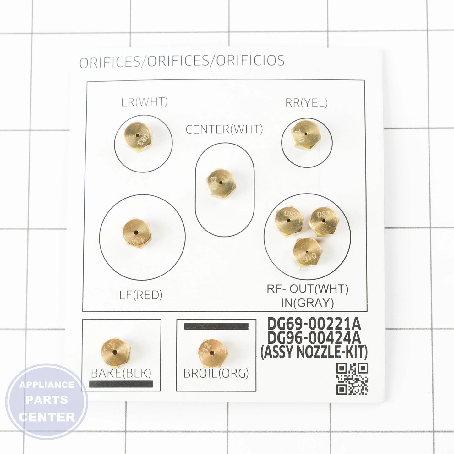 Samsung ASSY NOZZLE KIT DG96-00424A - Installation in NX58K9850SS showing key mounting points