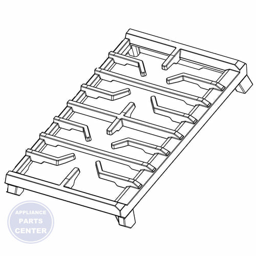 SAM ASSY PACKING GRATE DG98-01192A - Main view showing heat distribution for NA9300K series