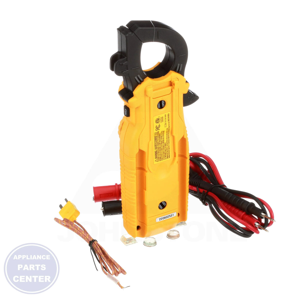 DL579 Dual Display Clamp Meter - Side view with CATIII 600V CATII 1000V safety rating