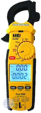 [Brand] Dual Display Clamp Meter DL589 - Main view showing backlit display for specific models