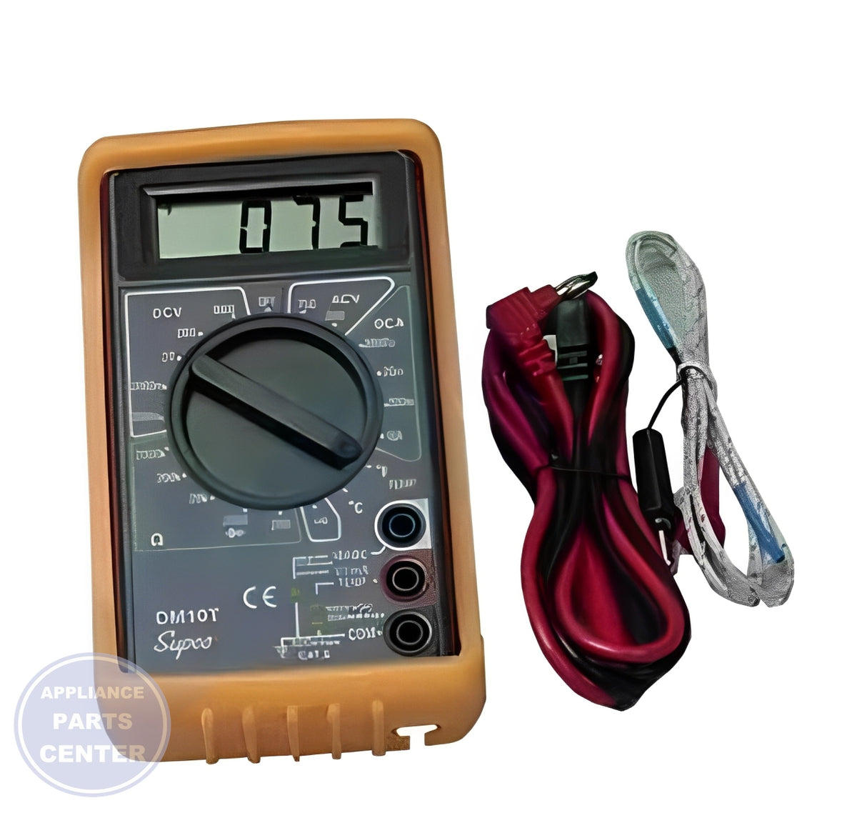 SUPCO DM10T Economy Digital Multimeter - Detailed view of accurate temperature readings