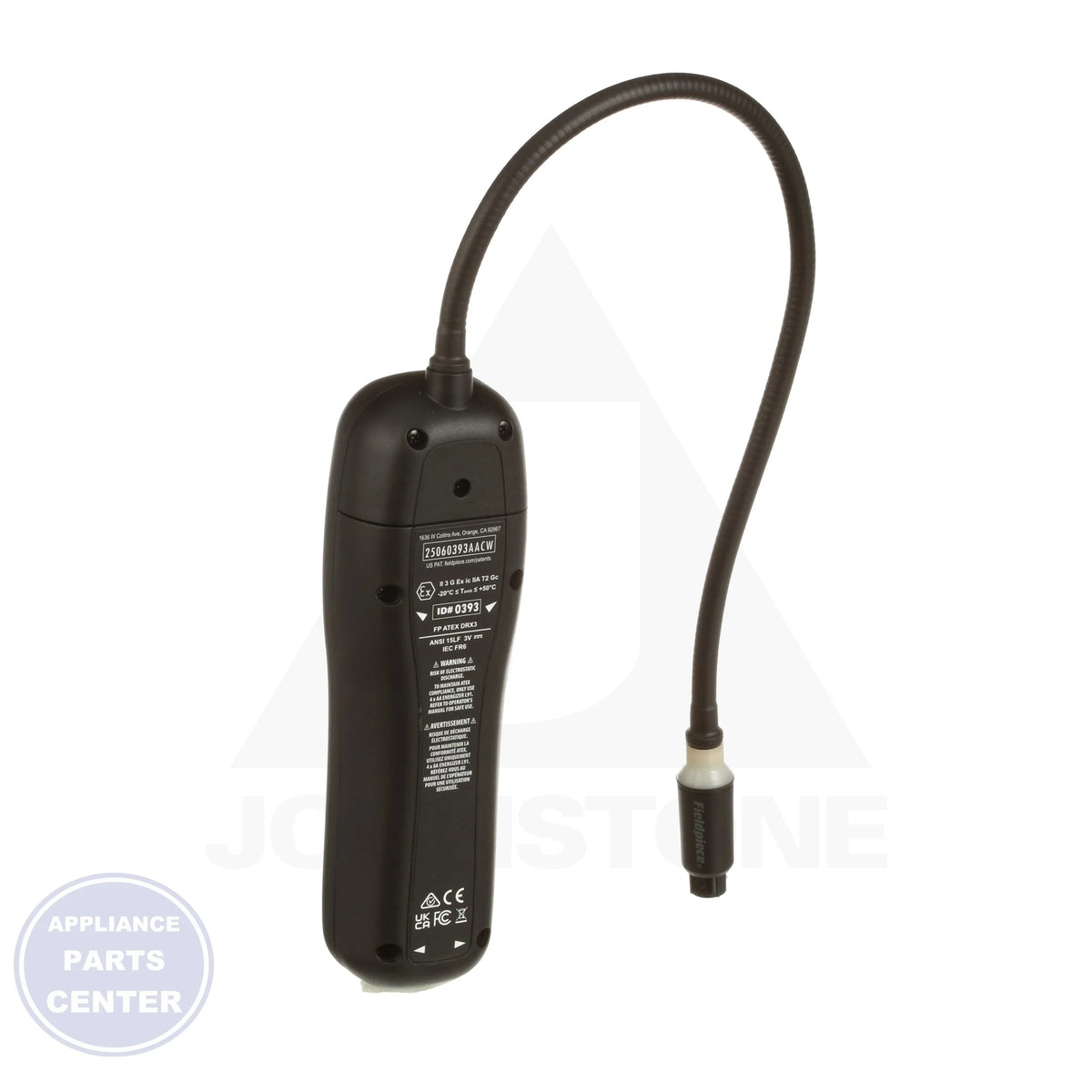 Refrigerant & Combustible Gas Leak Detector DRX3 - Side view with 0.03 oz/yr sensitivity