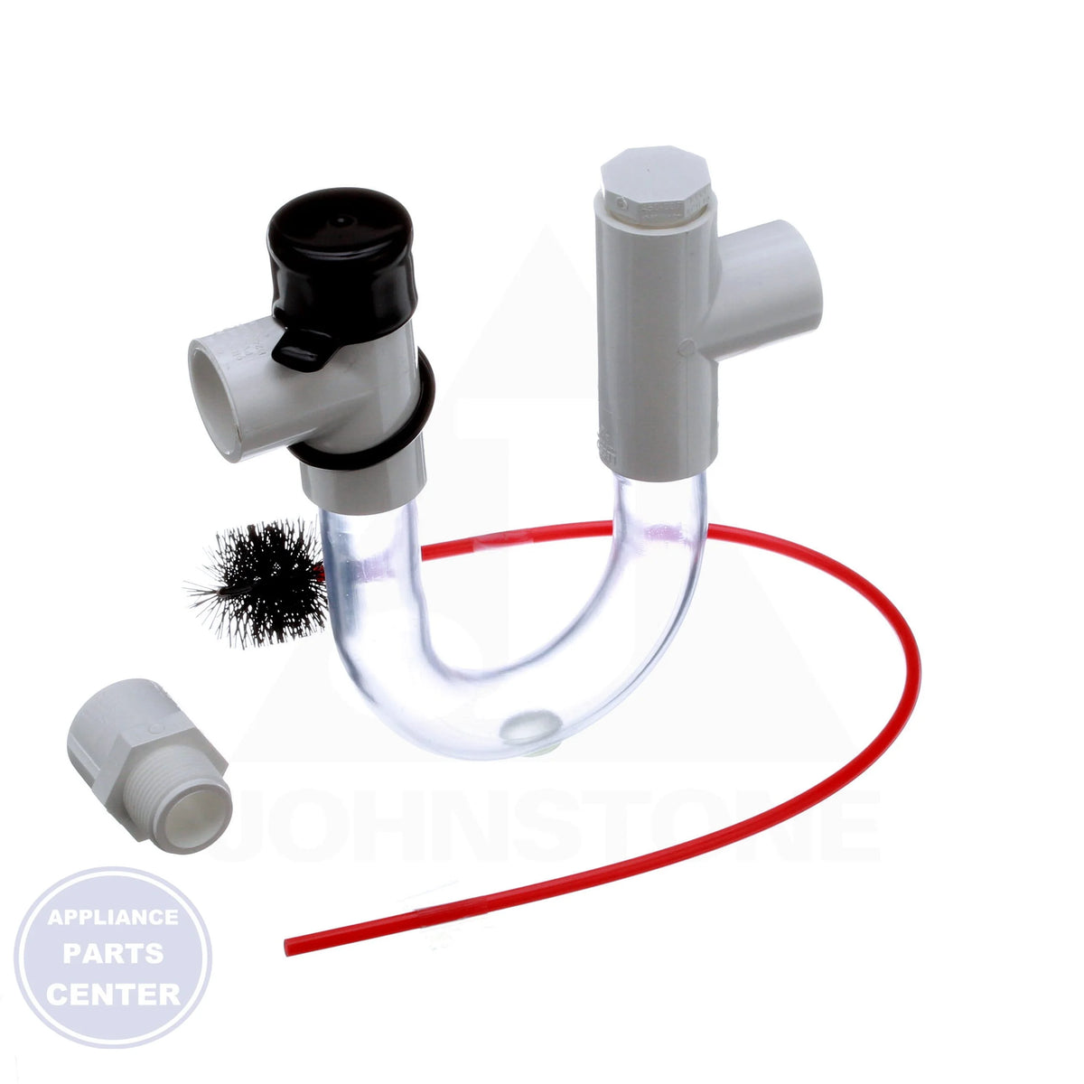 Condensate Drain Trap With Brush DTK113B - Side view with tough PVC fittings