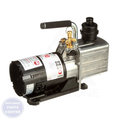 Platinum Pro Vacuum Pump DV-285DC - Side view with 1/2 HP motor and 21 Oz. oil capacity