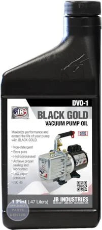 Black Gold Vacuum Pump Oil DVO-1-BX - Main view showing high-quality mineral oil for H85-227