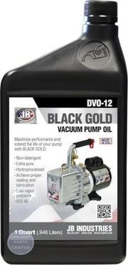 Black Gold Vacuum Pump Oil DVO-12-BX - Main view showing quart size for H85-096 models