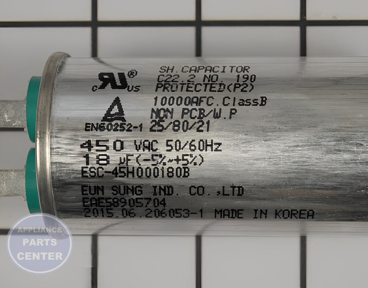 LG ELECTRIC APPLIANCE CAPACITOR EAE58905704 - Detailed view of energy-efficient technical details