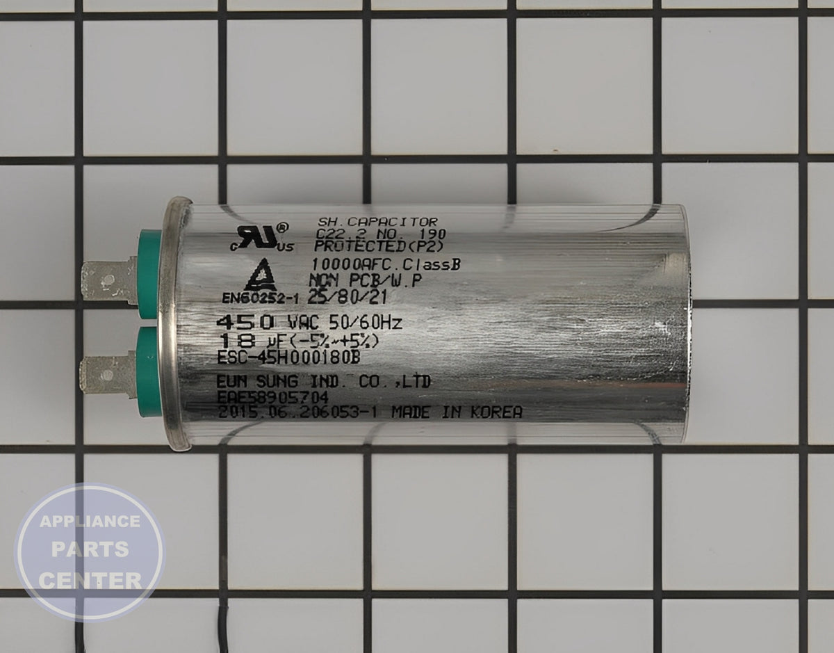LG ELECTRIC APPLIANCE CAPACITOR EAE58905704 - Main view showing energy-efficient design for specific models