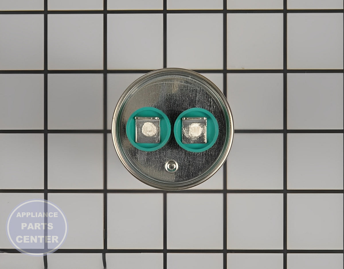 LG ELECTRIC APPLIANCE CAPACITOR EAE58905704 - Side view with specific measurements