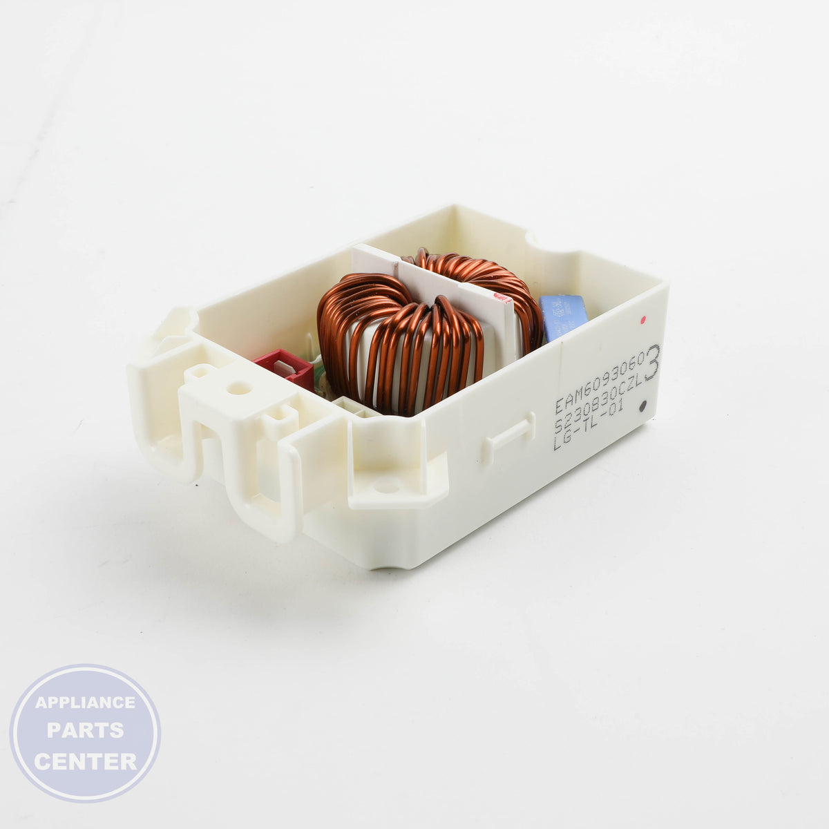 FILTER ASSEMBLY EAM60930603 - Side view with precise measurements