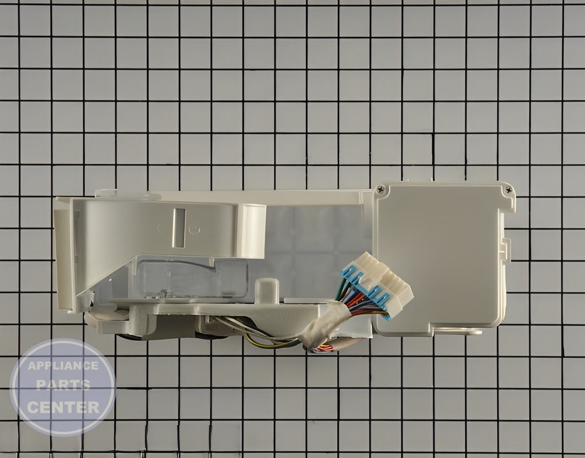 LG ICE MAKER AND AUGER MOTOR EAU60783850 - Side view with precise measurements