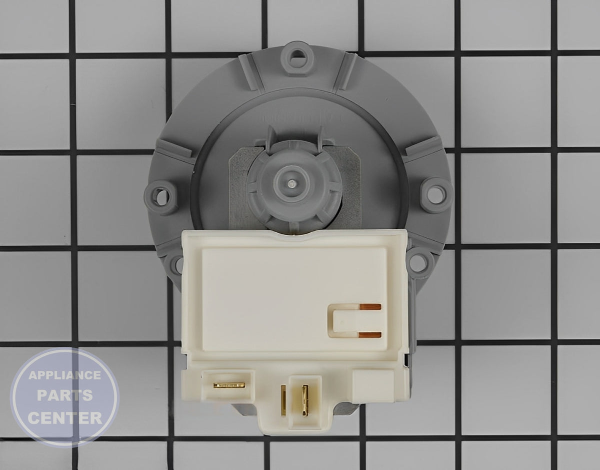 LG WASHER CIRCULATION PUMP ASSEMBLY EAU61383503 - Side view with high-performance specifications