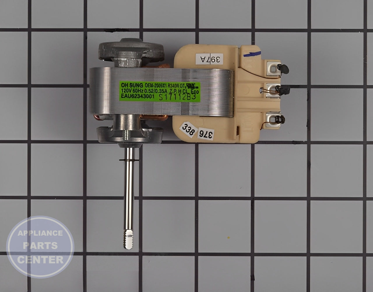LG RANGE CONVECTION AC MOTOR FAN EAU62343001 - Main view showing efficient airflow for LGE Range/Stove/Oven models