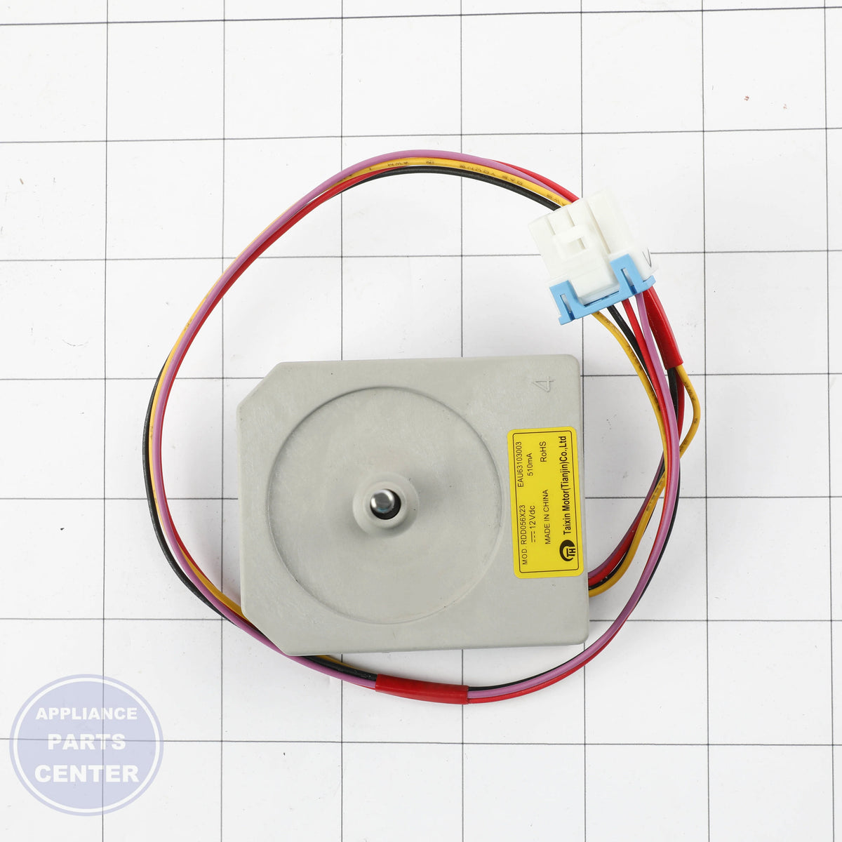 MOTOR,DC EAU63103003 - Side view with 5.5-inch diameter and 3-inch height specs