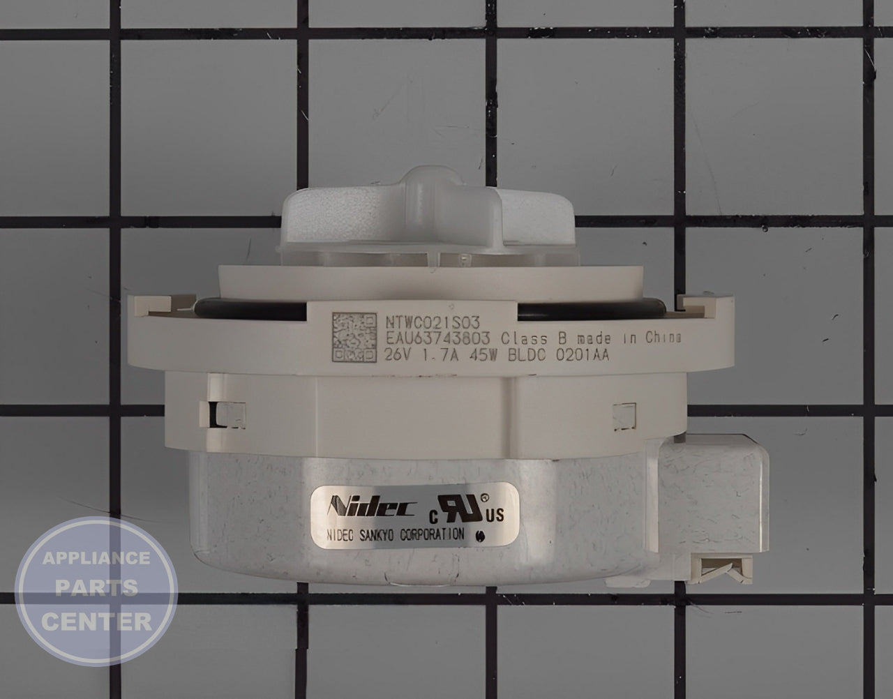 LG EAU63743803 WASHER DRAIN PUMP MOTOR ASSEMBLY - Main view showing efficient drainage for various LG models