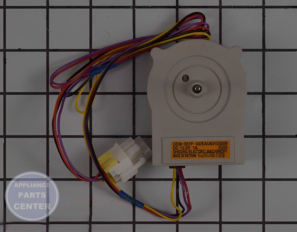 LG DC MOTOR ASSEMBLY EAU65058315 - Main view showing efficient motor for LG refrigerators