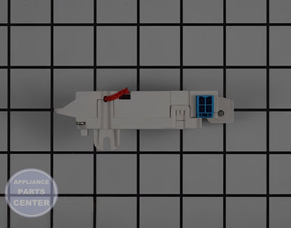 SWITCH ASSEMBLY,LOCKER EBF61215204 - Side view with precise measurements