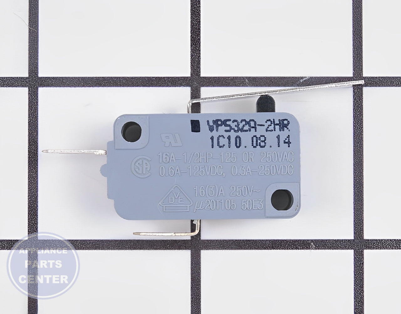 Belt Switch EBF61734701 - Side view with precise measurements