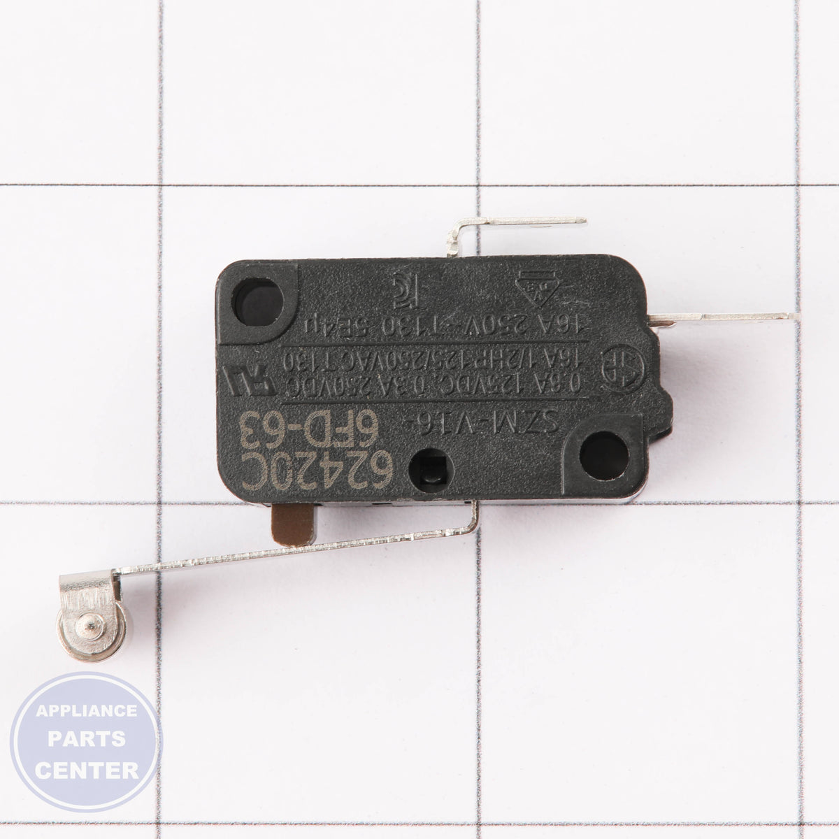 SWITCH,MICRO EBF64375202 - Side view with precise measurements