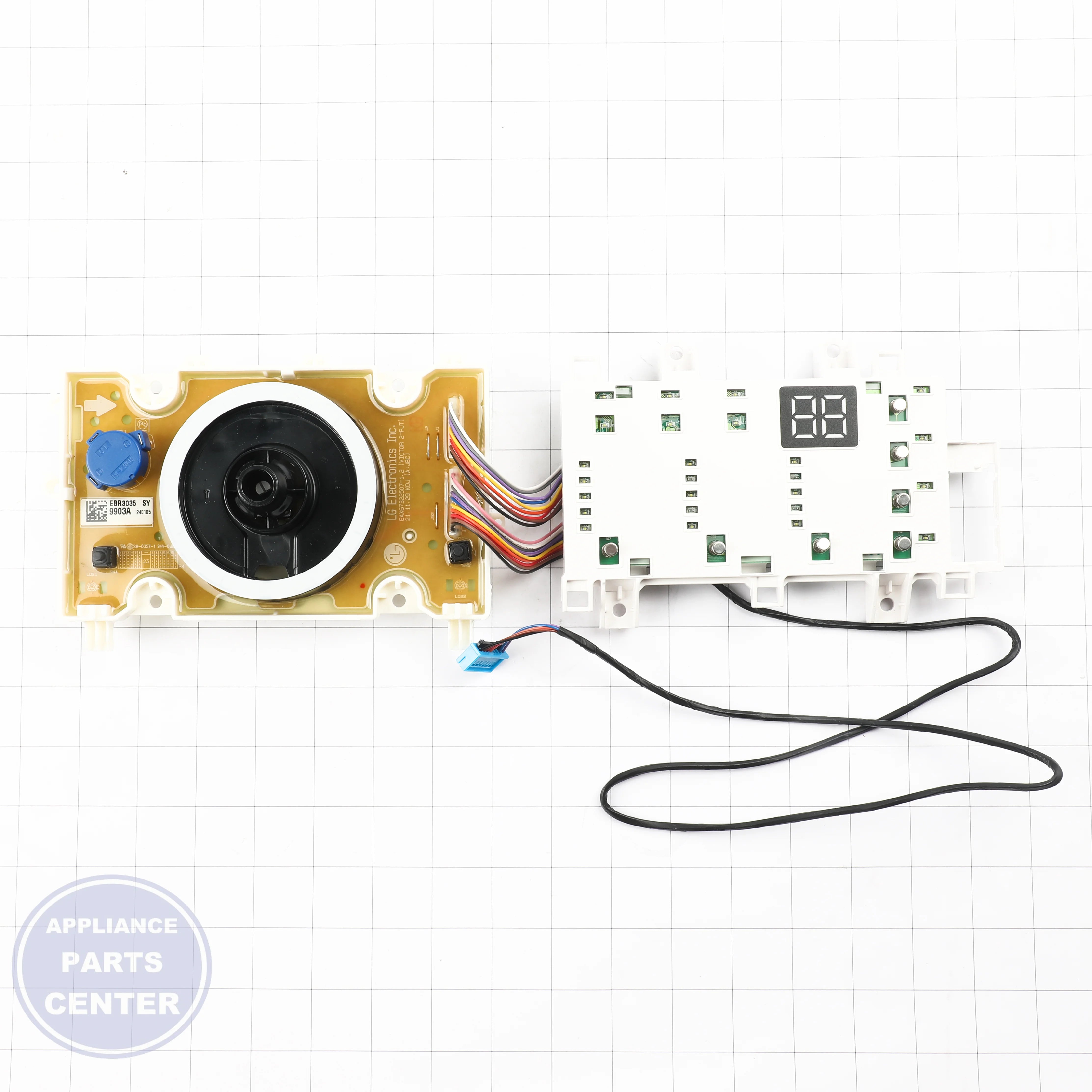 L-G PCB ASSEMBLY,DISPLAY EBR30359903 - Installation in specific model showing mounting points