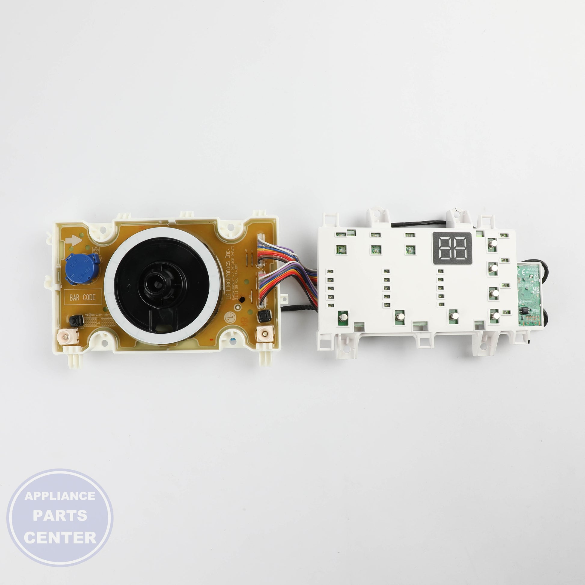 PCB ASSEMBLY,DISPLAY EBR30359904 - Side view with precise measurements