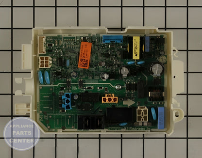 LG Main Control Board EBR31002612 - Main view showing circuit board and timer functions for LG Dryers