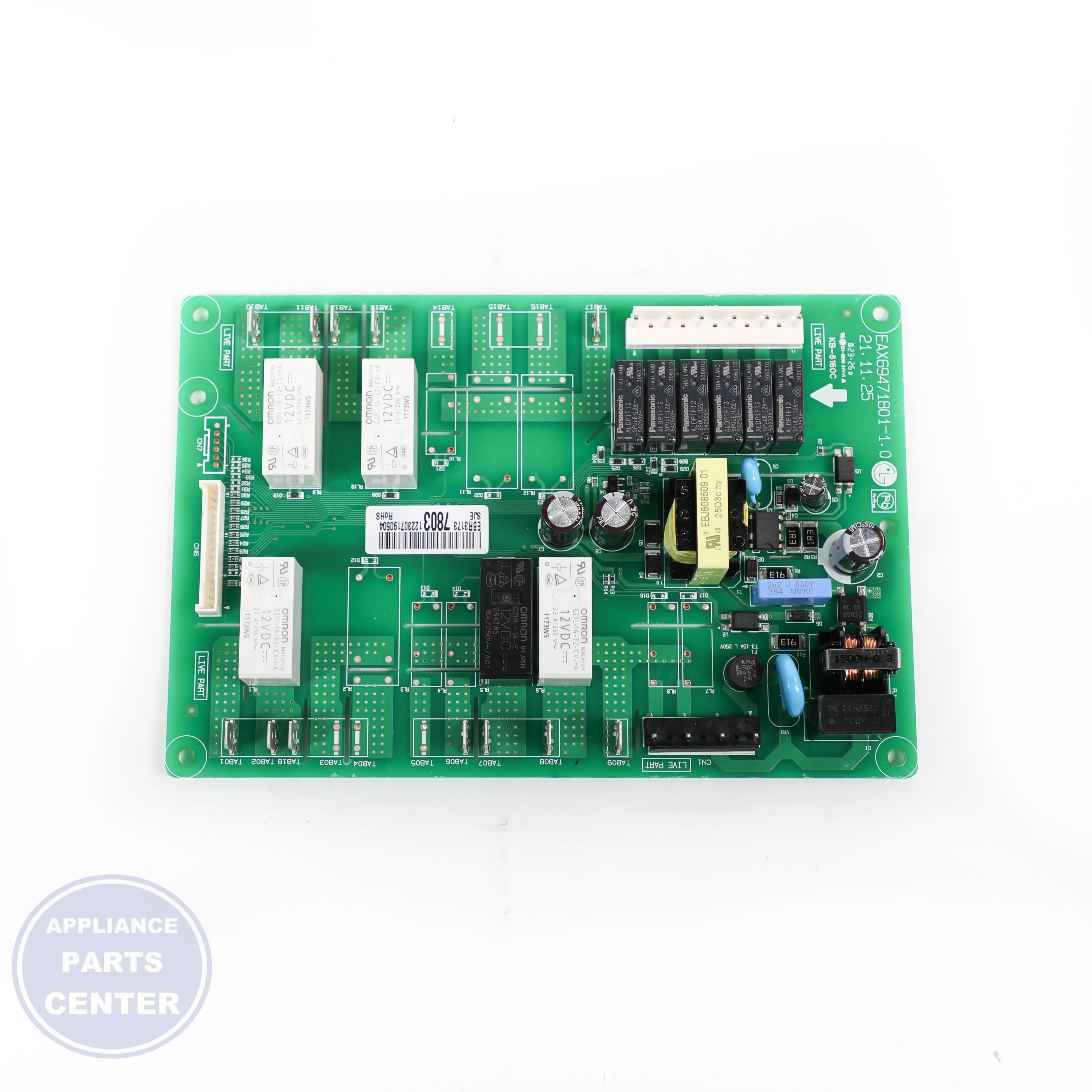 PCB ASSEMBLY,POWER EBR31737803 - Detailed view of circuit board & timer specifications