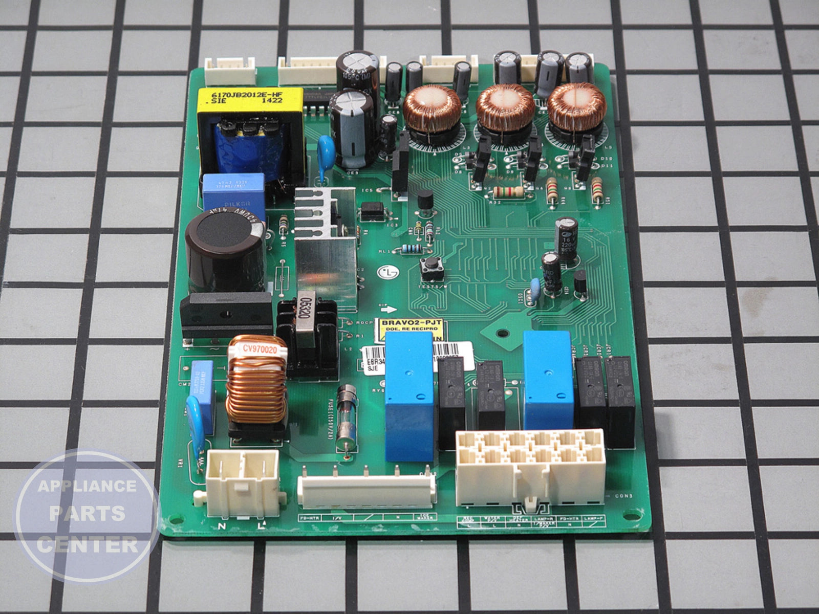 L-G PCB ASSEMBLY,MAIN EBR34917109 - Installation in L-G model showing mounting points
