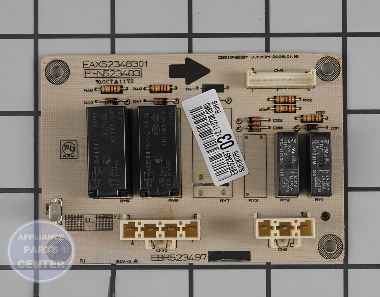 L-G PCB ASSEMBLY,MAIN EBR52349703 - Main view showing circuit board components for L-G Range/Stove/Oven models