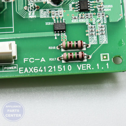 L-G PCB ASSEMBLY,MAIN EBR73304201 - Installation in L-G XYZ model showing key mounting points