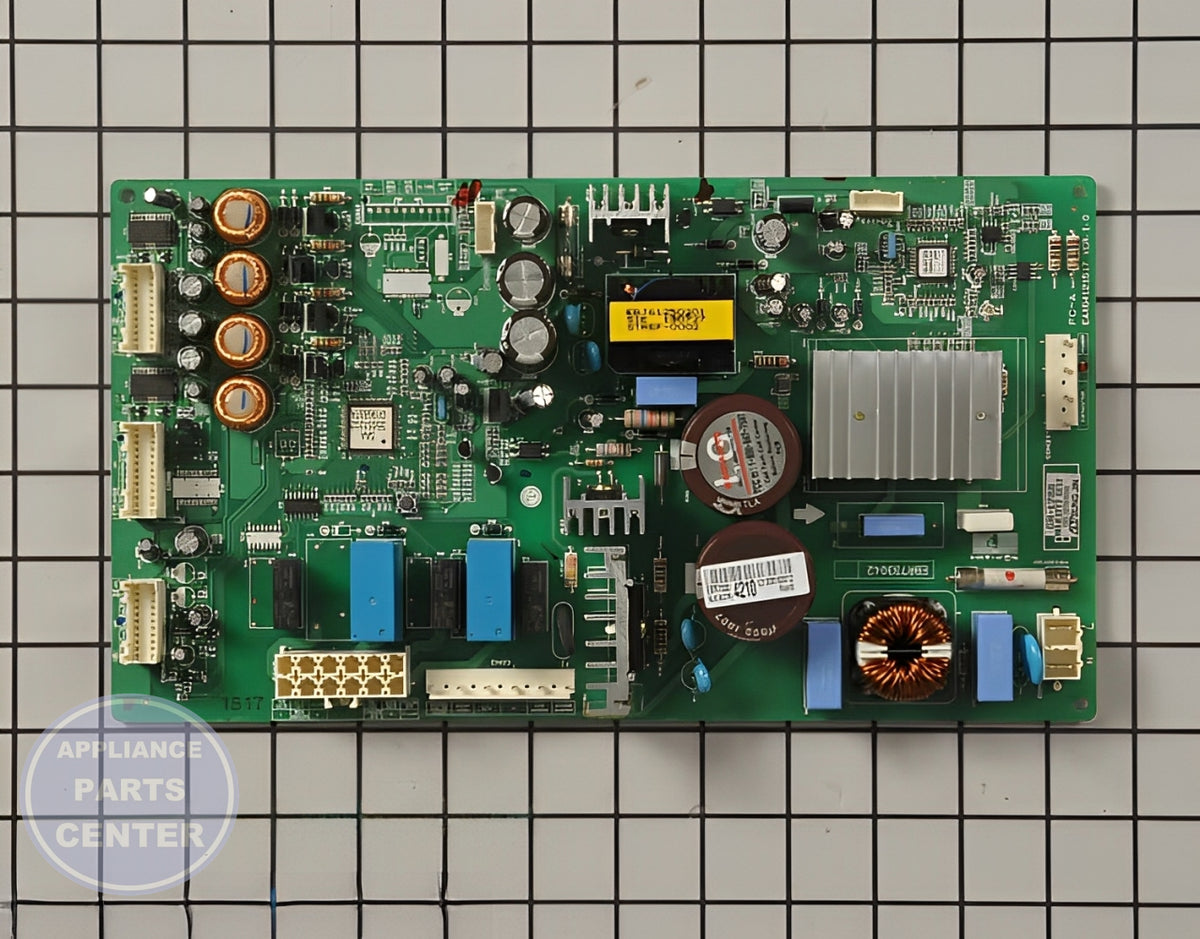 LG REFRIGERATOR MAIN PCB ELECTRONIC PRINTED CIRCUIT CONTROL BOARD EBR73304210 - Main view showing circuit layout for specific models