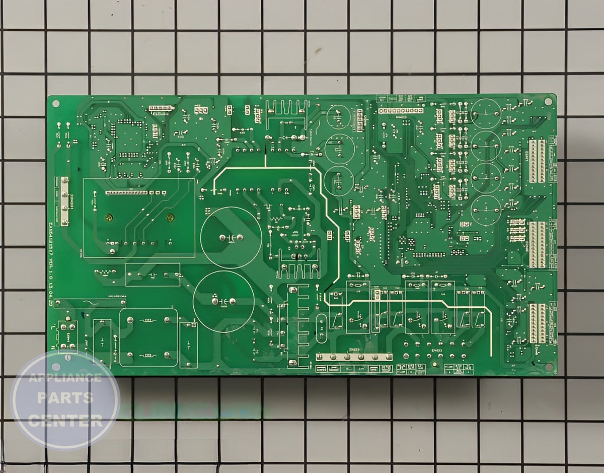 LG REFRIGERATOR MAIN PCB ELECTRONIC PRINTED CIRCUIT CONTROL BOARD EBR73304210 - Detailed view of electronic components