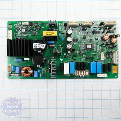 PCB ASSEMBLY,MAIN EBR78931604 - Side view with precise dimensions