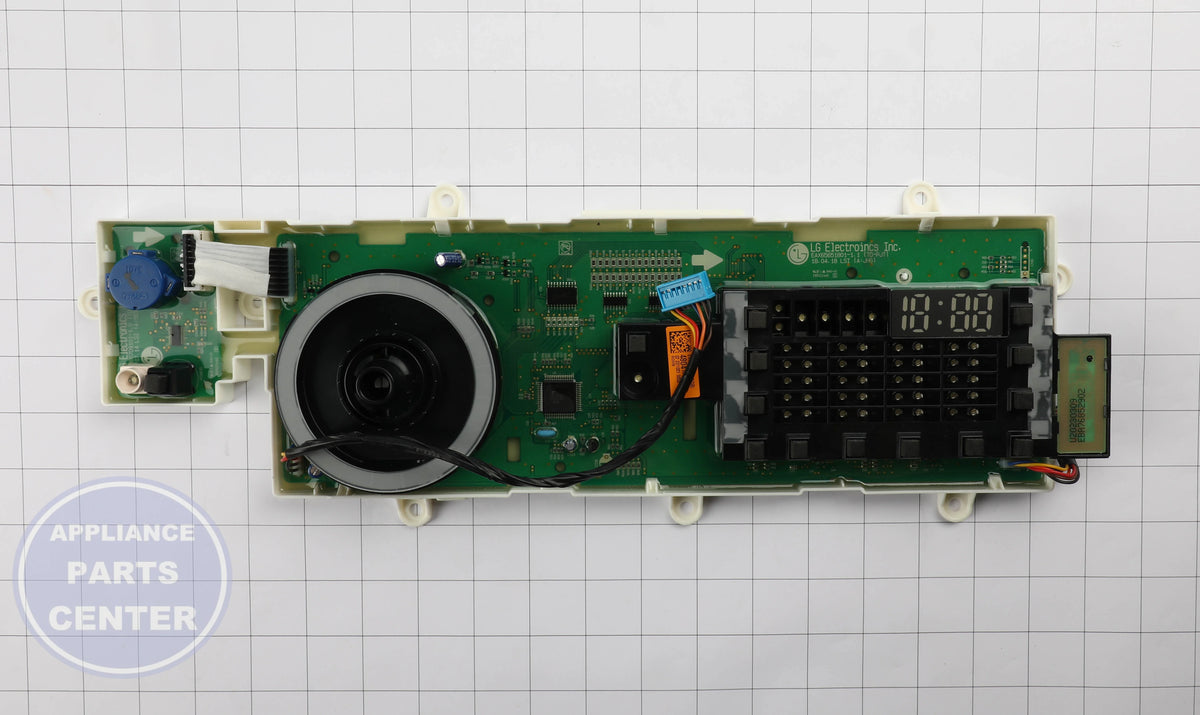 PCB Assembly,Display EBR79674804 - Side view with precise measurements and specs