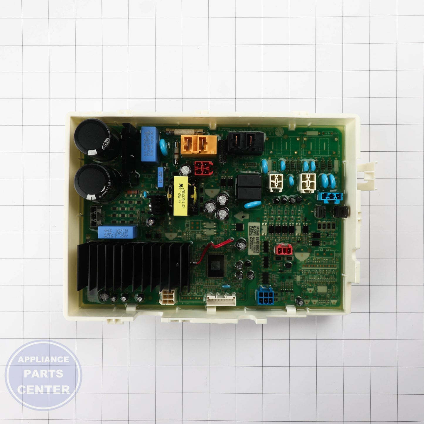 PCB Assembly,Main EBR79950225 - Side view with precise measurements