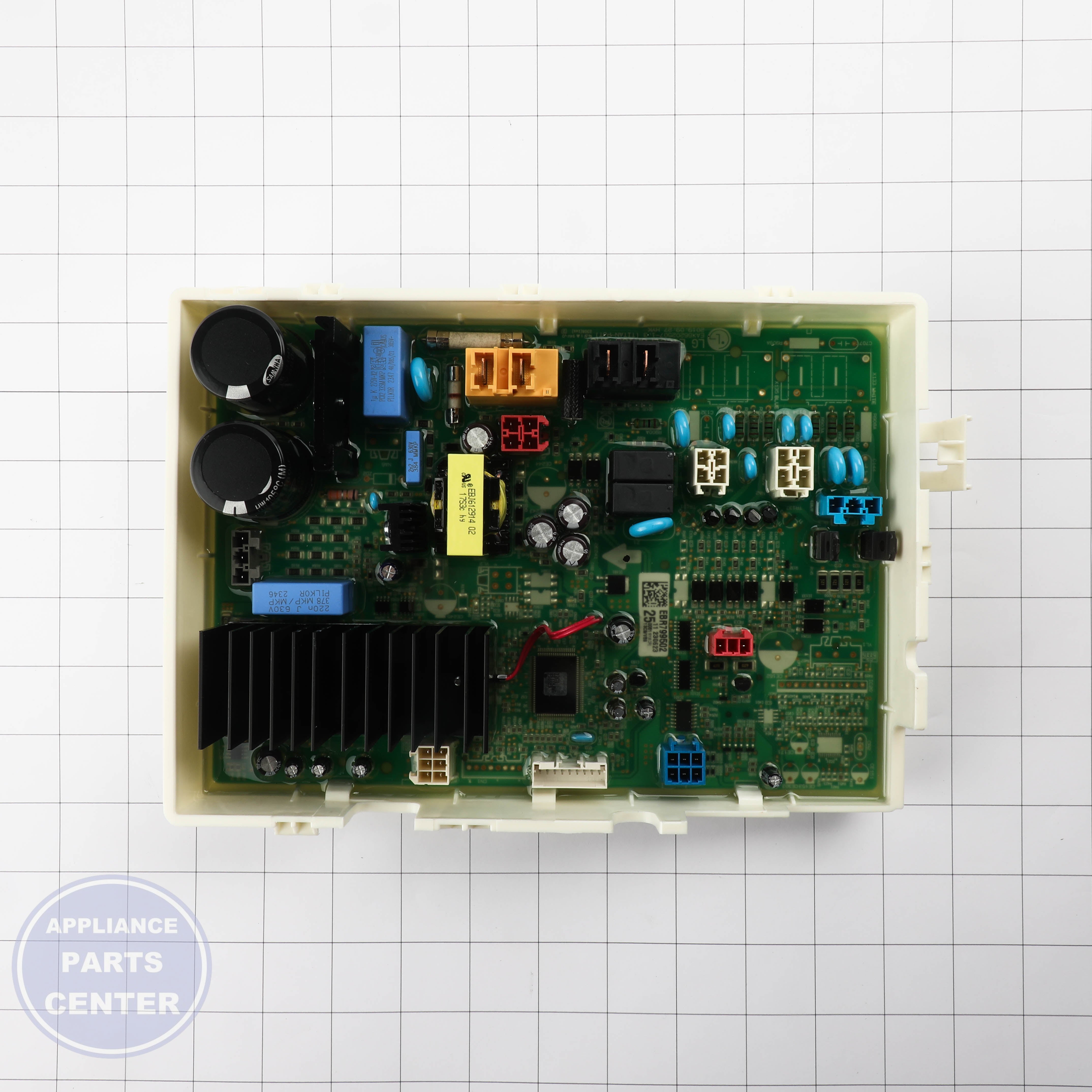 PCB Assembly,Main EBR79950225 - Side view with precise measurements
